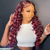 99j burgundy loose deep wave hair lace wigs