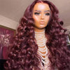 99j burgundy loose deep wave hair lace wigs