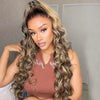 balayage highlight loose deep wave hd lace wig