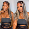 balayage highlight straight hair lace wig