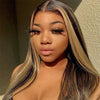 balayage highlight straight hair lace wig