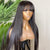 bang wig straight lace wig