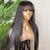 bang wig straight lace wig