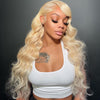 blonde human hair wig body wave