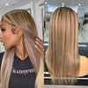 Straight/Body Wave Highlight Blonde Human Hair 13x4 Lace Front Wigs - uprettyhair