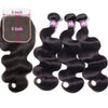 Body Wave Weave 5x5 Lace Closure And 3 Bundles Virgin Human Hair Bundles - uprettyhair