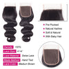 Body Wave 4x4 Lace Closure Free Part Middle Part Three Part Closure - uprettyhair