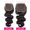 Body Wave 4x4 Lace Closure Free Part Middle Part Three Part Closure - uprettyhair