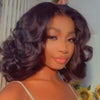 Short Loose Wave Bouncy Curls Glueless 13x4 Lace Front Wigs 180% Density - uprettyhair