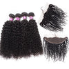 Curly Hair 4 Bundles With Frontal 100 Virgin Human Hair Curly Weave Hair - uprettyhair