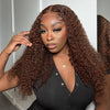 dark brown curly hair lace wig
