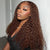 dark brown curly hair lace wig
