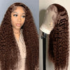 dark brown curly hair lace wig