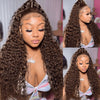 dark brown curly hair lace wig