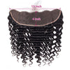 Brazilian Deep Wave Weave 13x4 Lace Frontal Closure Human Hair Extensions - uprettyhair