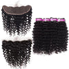 Deep Wave Hair 4 Bundles With 13x4 Lace Frontal Pre Plucked with Baby Hair - uprettyhair