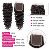 Deep Wave 4x4 Lace Closure With 4 Bundles 100 Human Hair Weaves And Closure - uprettyhair