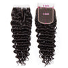 Deep Wave 4x4 Lace Closure Bleached Knots With Baby Hair Virgin Hair - uprettyhair