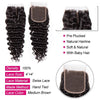 Deep Wave 4x4 Lace Closure Bleached Knots With Baby Hair Virgin Hair - uprettyhair