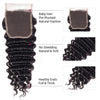 Deep Wave 4x4 Lace Closure Bleached Knots With Baby Hair Virgin Hair - uprettyhair