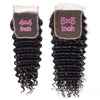 Deep Wave 4x4 Lace Closure Bleached Knots With Baby Hair Virgin Hair - uprettyhair