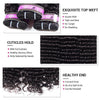 Deep Wave 4x4 Lace Closure With 4 Bundles 100 Human Hair Weaves And Closure - uprettyhair