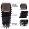 Brazilian 10A Grade Human Hair Deep Wave 5x5 Lace Closure Natural Color - uprettyhair