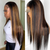 Highlight 1B/30 Straight Hair 13x4 Pre Colored Human Hair Lace Wig - uprettyhair