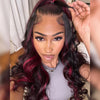 highlight burgundy 99j body wave hd lace wig
