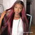 highlight burgundy straight hair lace wig