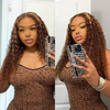 highlight color deep wave lace front wig