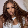 highlight color deep wave lace front wig