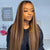 Brazilian Straight Ombre Highlight 4/27 Human Hair 13x4 Lace Front Wig With Baby Hair - uprettyhair