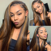 Highlight 1B/30 Straight Hair 13x4 Pre Colored Human Hair Lace Wig - uprettyhair