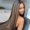 Highlight 1B/30 Straight Hair 13x4 Pre Colored Human Hair Lace Wig - uprettyhair
