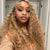 water wave honey blonde lace wigs