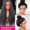 180% Density Kinky Straight Hair Pre-Plucked 360 Lace Wigs - uprettyhair