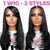 layered straight wig
