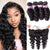 Brazilian Loose Wave Spring Loose Curly 4 Bundles With Frontal Human Virgin Hair