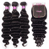 Brazilian Loose Deep Wave 3 Bundles with 5x5 Lace Closure Sale Online - uprettyhair