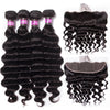 10A Wholesale Hair Brazilian Loose Deep Hair Weave 4 Bundles With Lace Frontal - uprettyhair