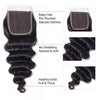 Virgin Loose Deep Wave 4x4 Lace Closure Free Part Middle Part Three Part - uprettyhair