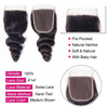 Loose Wave Weave 4 Bundle Deals Brazilian Human Hair With 4x4 Lace Closure - uprettyhair