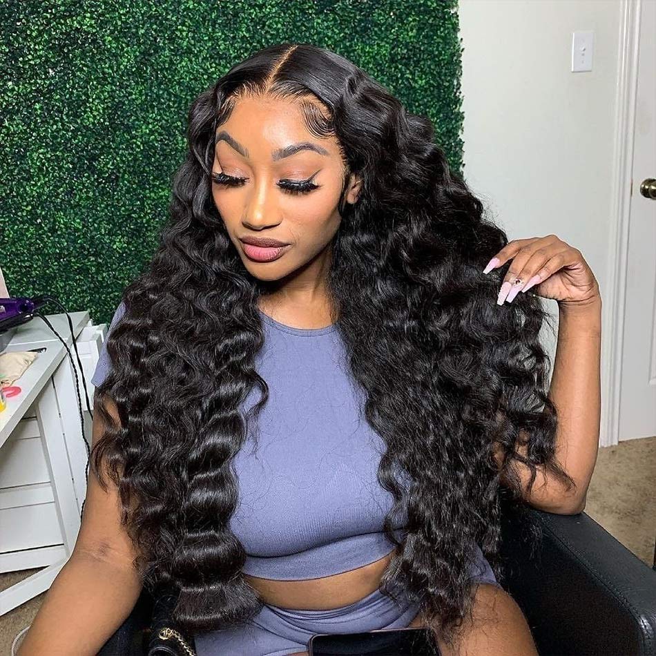 Celie Deep Wave Lace Front Human Hair Wigs Pre Plucked 4x4 5x6