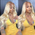 ombre blonde human hair lace front wig with brown roots - uprettyhair