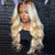 ombre blonde human hair lace front wig with brown roots - uprettyhair