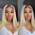 ombre blonde human hair lace front wig with brown roots - uprettyhair