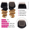 T1B/27 Color Ombre Hair 3pcs Body Weave Wave Human Hair With 4x4 Lace Closure - uprettyhair