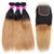 T1B/27 Straight Hair 3 Bundles With Closure Dark Roots Honey Blonde Human Hair - uprettyhair