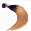 T1B/27 Straight Hair 3 Bundles With Closure Dark Roots Honey Blonde Human Hair - uprettyhair